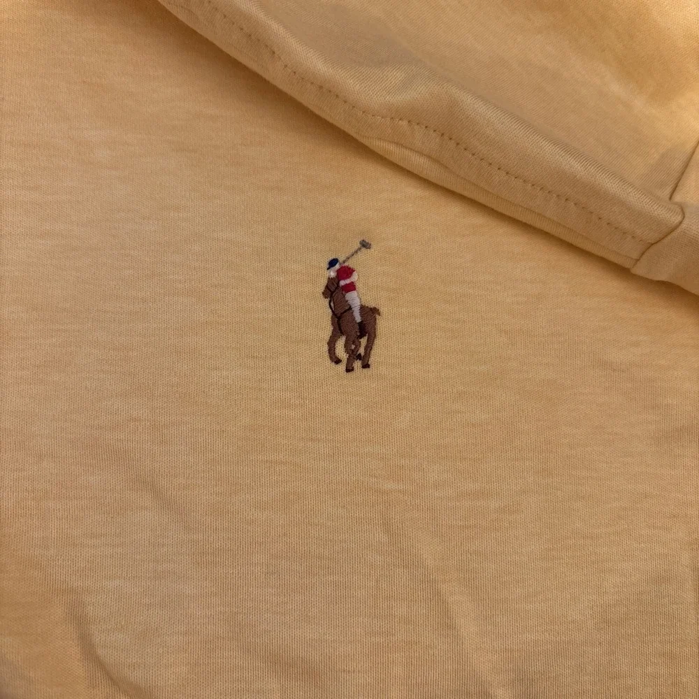 POLO Ralph Lauren Men's TALL 3XLT Yellow Brown Pony 100% Cotton Shirt NEW $110
